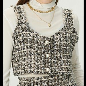 Diana Tweed Crop Top NWT Storets